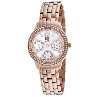 Roberto Bianci Women's Valentini White Mother Of Pearl Round 34mm In Gold