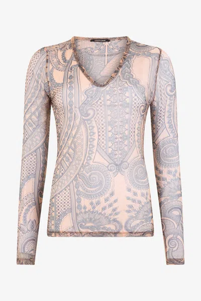 Roberto Cavalli -  Blouses & Tops Indigo/nude Unica In Neutral