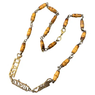 Pre-owned Roberto Cavalli 2000s Amazing Brass And Bamboo Chain By Class  In Multi