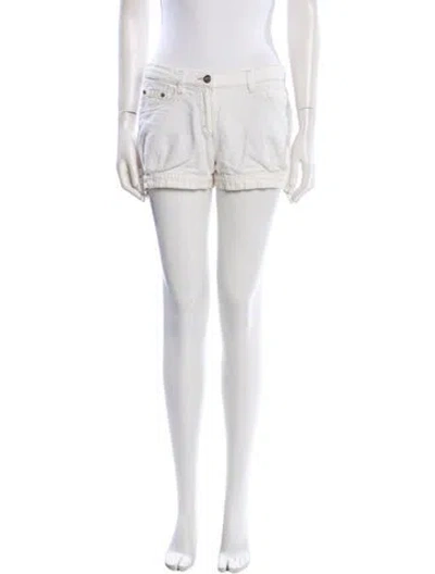 Pre-owned Roberto Cavalli 2006 Mini Shorts In White