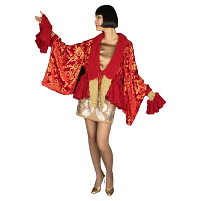 Pre-owned Roberto Cavalli 2006  Cardigan Fall-winter Ready-to-wear In Red