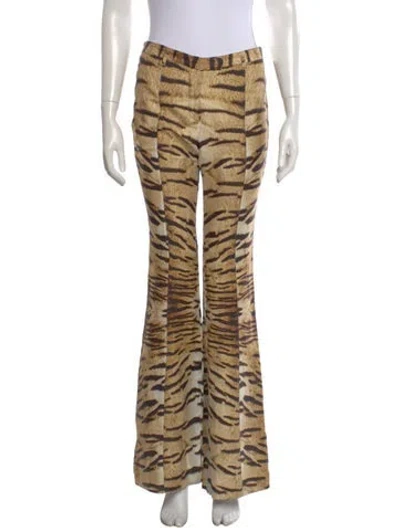 Pre-owned Roberto Cavalli 2010's Flared Pants In Brown