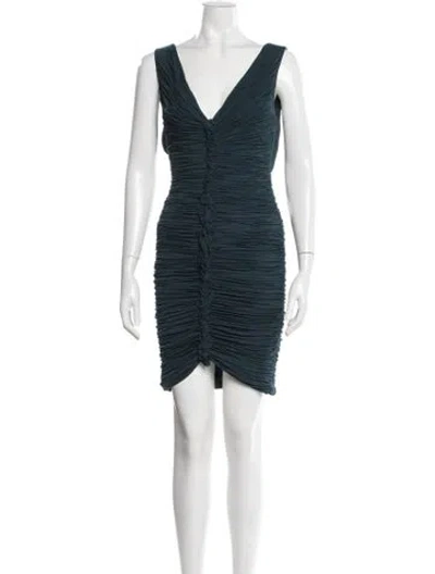 Pre-owned Roberto Cavalli 2012 Mini Dress In Blue
