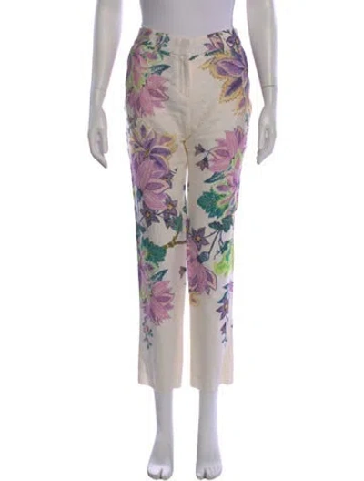 Pre-owned Roberto Cavalli 2013 Straight Leg Pants In Purple