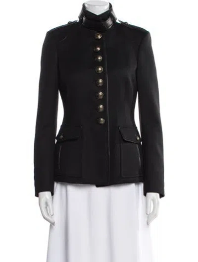 Pre-owned Roberto Cavalli 2014 Wool Jacket W/ Tags In Black
