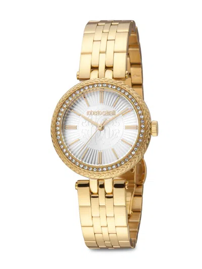 Roberto Cavalli Women's 30mm Stainless Steel & Crystal Bracelet Watch In Silver