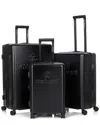 Roberto Cavalli 3pc Expandable Hardcase Luggage Set In Black