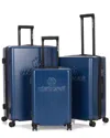 Roberto Cavalli 3pc Expandable Hardcase Luggage Set In Blue