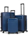 Roberto Cavalli 3pc Expandable Hardcase Luggage Set In Neutral