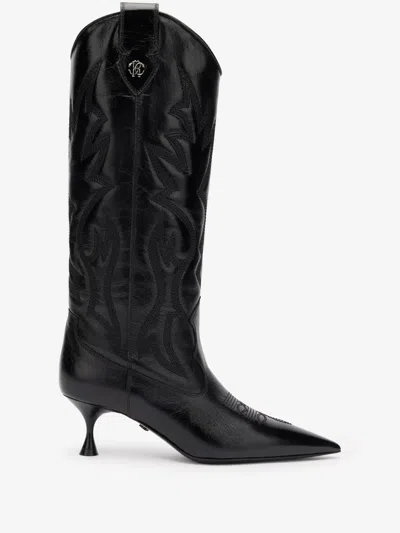 ROBERTO CAVALLI 40MM QUILTED BOOTS