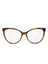 Roberto Cavalli Butterfly Rc5115 Eyeglasses Woman Eyeglass Frame Brown Size 54 Aceta In Brown