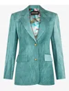 Roberto Cavalli Abstract-pattern Blazer In Green