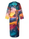 Roberto Cavalli Abstract-pattern Coat In Blue