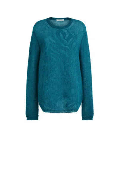 Roberto Cavalli Abstract-pattern Jumper In Blue