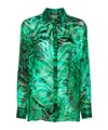 Roberto Cavalli Bluse Mit Malachite-print In Green