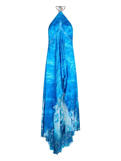 ROBERTO CAVALLI ABSTRACT-PRINT DRESS