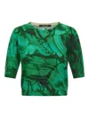 Roberto Cavalli Abstract-print T-shirt In Green