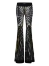 Roberto Cavalli Abstract-print Trousers In Black