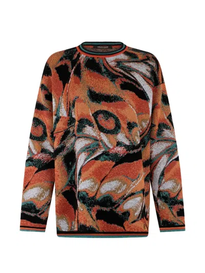 Roberto Cavalli Pullover Mit Butterfly-print In Multi