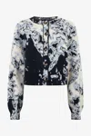Roberto Cavalli Abstract Jacquard Cardigan In Black
