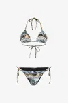 Roberto Cavalli All-over Print Bikini In Light Blue