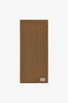 Roberto Cavalli Alpaca Blend Scarf With Branded Tag In Light Brown