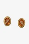 Roberto Cavalli Snake-embellished Amber Earrings