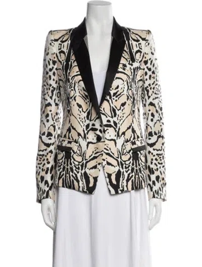 Pre-owned Roberto Cavalli Animal Print Blazer