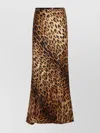Roberto Cavalli Animal Print High Waist Midi Skirt In Animal Print