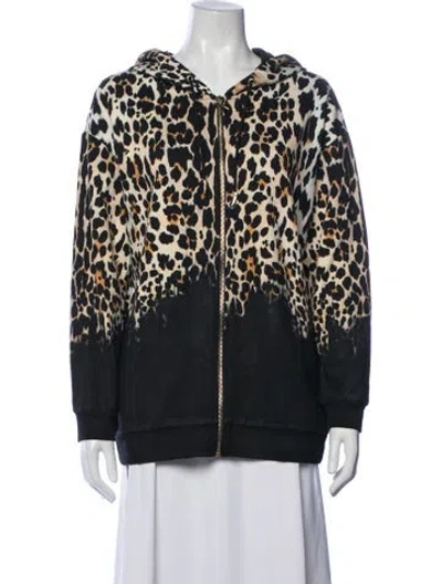 Pre-owned Roberto Cavalli Animal Print Jacket In Black