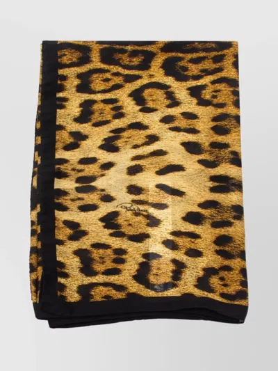 ROBERTO CAVALLI ANIMAL PRINT LIGHTWEIGHT RECTANGULAR SCARF SOFT TEXTURE