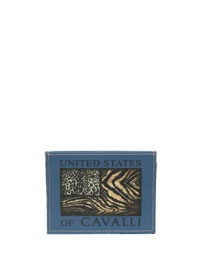 Roberto Cavalli Kartenetui Mit Animal-print In Blue