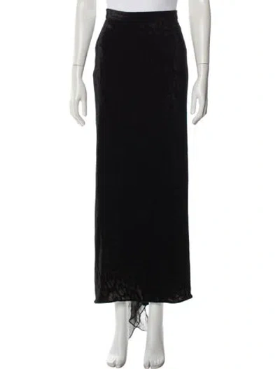 Pre-owned Roberto Cavalli Animal Print Long Skirt In Black