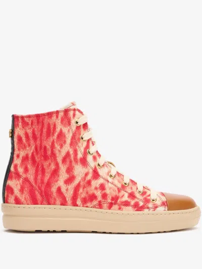 ROBERTO CAVALLI ANIMAL-PRINT SNEAKERS