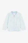Roberto Cavalli Animalier Patchwork-print Bomber Jacket In Light Blue