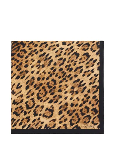 Roberto Cavalli Animal-print Scarf In Pink