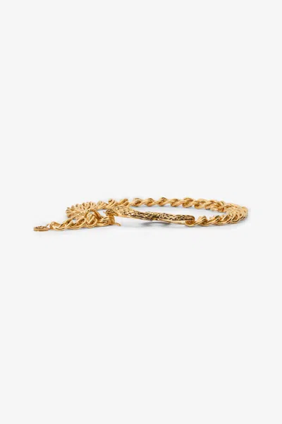 Roberto Cavalli Antique Gold Chain Belt With Snake Detail