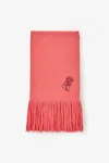 Roberto Cavalli Antique Pink Scarf With Monogram Mirror Snake In Pink