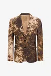 Roberto Cavalli Appaloosa Print Blazer In Brown