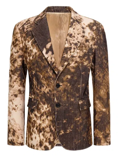 Roberto Cavalli Appaloosa-print Blazer In Brown