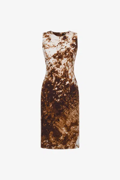 Roberto Cavalli Appaloosa Print Dress In Brown