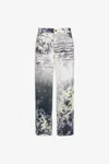 Roberto Cavalli Appaloosa Print Jeans In Blue