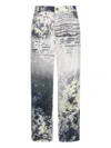 Roberto Cavalli Appaloosa Print Jeans In Blue