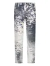 Roberto Cavalli Appaloosa Print Jeans In Blue