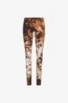 Roberto Cavalli Appaloosa Print Leggings In Brown