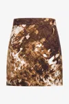 Roberto Cavalli Appaloosa Print Mini Skirt In Brown