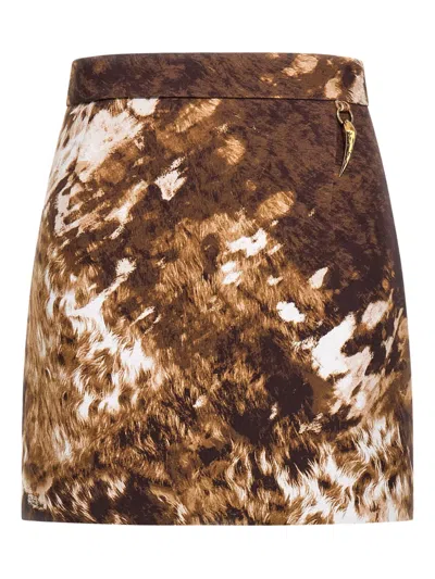 ROBERTO CAVALLI APPALOOSA-PRINT MINI SKIRT