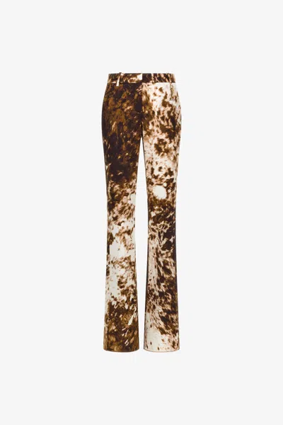 Roberto Cavalli Appaloosa Print Panta In Brown