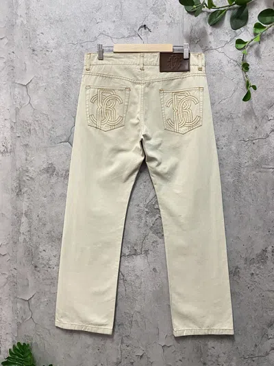 Pre-owned Roberto Cavalli Archive  Embroidered Og Logo Pants In Multi