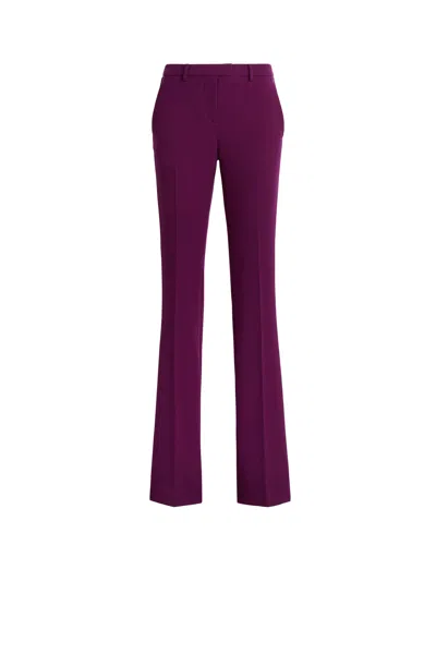 Roberto Cavalli Flared Tailored Trousers In Purple